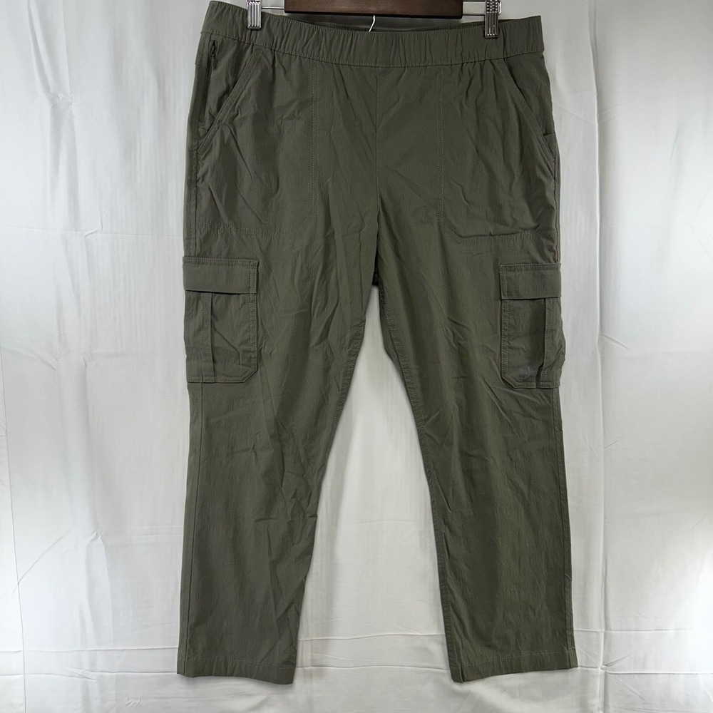 Eddie Bauer Cargo Pants Womens 12 Olive Green Firstโ Ascent Ripstop Hiking Capri